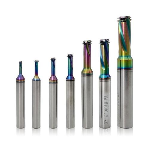 厂家生产高质量dyx钨钢涂层三牙螺纹铣刀 铝用铣牙刀