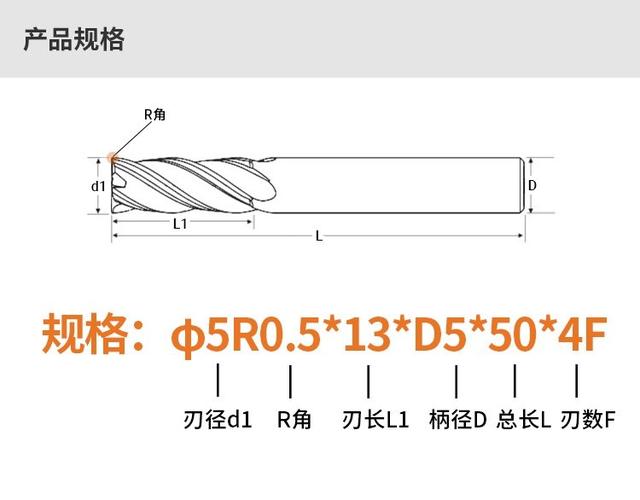 aicowell 钨钢四刃r角铣刀 pro